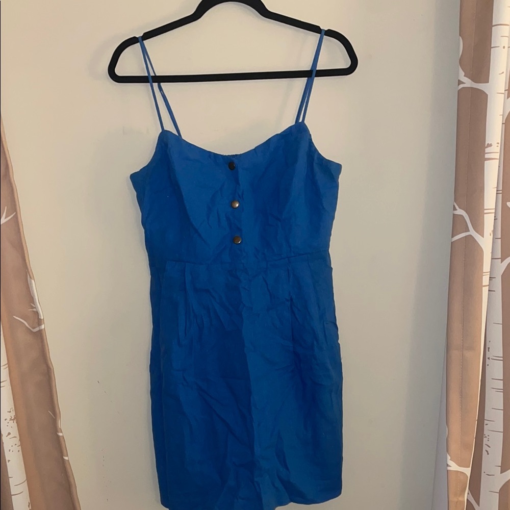 Blue Linen Dress